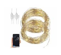 Luminea Home Control 2 guirlandes lumineuses connectées 10 m en fil de cuivre