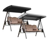 2 housses imperméables pour balancelle 3 places, hamac, jardin, patio