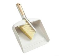 2-in-1 Hand Broom Dustpan Set Serrated Edge(White) | Serrated comb edge, removes trapped hair instantly, efficient cleaning, no manual picking needed