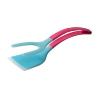 2-in-1 Spatula Tongs - Silicone Egg Flipper Fish Steak Turner | Easy to clean; high-temperature silicone; ergonomic handle for frying and BBQ