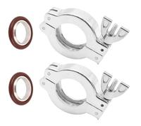 2 jeux de pinces de charnière à écrou à oreilles en aluminium KF16 avec joint torique FKM for joint sous vide(KF50)
