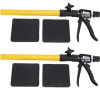 2 jeux de supports télescopiques métalliques pour armoires, pour installation dans une armoire ou une salle de bains, 50-115 cm, jaune