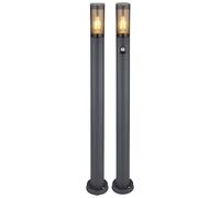 2x Applique Extérieure LED Détecteur de Mouvement Anthracite Acier 110 cm