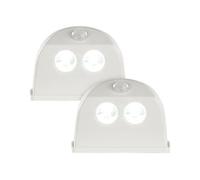 : 2 lampes de porte sans fil à LED avec détecteur - 50 lm - Blanc