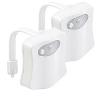 Lunartec 2 lampes de toilettes veilleuses à LED 16 couleurs avec capteur de mouvement