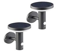 Lunartec 2 lampes murales solaires à LED 600lm "WL-600.solar" avec détecteurs