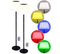 Lunartec 2 lampes sur pied solaires télécommandées LED RVB CCT