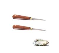 2 lancettes à huîtres avec manche bois 16 cm