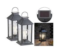 : 2 lanternes LED solaires 5 lm avec capteur de luminosité