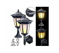 Lunartec 2 lanternes solaires 24 LED effet flamme