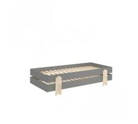 2 Lits Modulo Arrow Gris Empilables 90x200 L 203,6 X Lg 93,8 X H 27,5 Cm