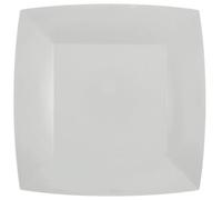 2 Lots de 10 Assiettes carrées en carton blanc (290grs/m2) 23 x 23 cm REF/7408