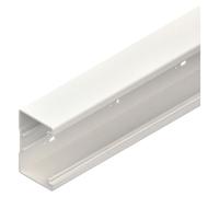 2 Mètre Rail inférieur, blanc pur, à lattes - Rail mural 133x66mm RAL9010 BU651308.3