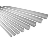2 Mètres en Aluminium Anodisé Bastler Baguette D'Angle Profilé Angulaire Différentes Tailles, B10-B17, Couleur: Argent, Dimensions: B12-15 X 15 X 1,5 MM