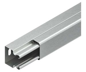 2 Mètres Fond de caniveau LFK + couvercle - Gouttière 40x60mm RAL9010 LLK 40.060 R