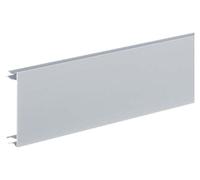 2 Mètres Tube de parapet OT aluminium, anodisé naturel - Couvercle pour connexion de câble 80 mm BRA 0802 ELN