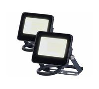 Luminea 2 mini projecteurs LED résistants aux intempéries - 10 W - 945 lm - Blanc chaud