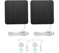 2 modules solaires 12 W adaptés au chargeur de caméra de surveillance Ring Spotlight Cam Plus Pro IP65 étanche Câble de 3 m DC USB C Micro Port