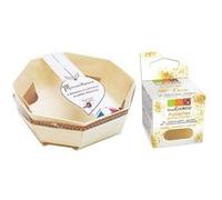 2 moules à gâteau en bois Ø 18 cm + paillettes dorées Multicolore G