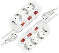 Revolt 2 multiprises 3 ports avec 3 interrupteurs individuels