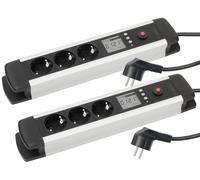 Revolt 2 multiprises 3 prises avec wattmètre et écran LCD