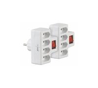 Revolt 2 multiprises à 4 prises avec interrupteur 10 A / 2300 W