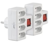 Revolt 2 multiprises à 4 prises avec interrupteur 10 A / 2300 W