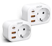 2 multiprises avec ports USB, adaptateur secteur 4 en 1