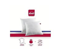 Abeil Oreillers DOUBLE CONFORT Lot de 2 100% coton 60x60 cm Ferme 650g / Moelleux 550g Oeko-Tex