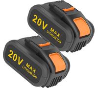 2-Pack 20V 6000mAh Li-Ion Batterie de remplacement pour Worx WA3760, WA3765, WA3883, WA3869, WA3880, WA3867, WA3881