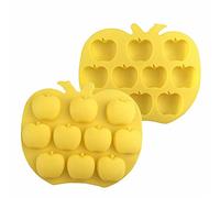 2-pack Apple Moules en silicone - Moldfun Apple Moule pour chocolat, Cupcake, Madeleine, Candy, Gummy, glaçons, biscuits, Muffin, Mini Savon