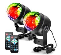 2 PACK LED Lumière Party,RGB 7 couleurs changeantes Lumières Disco DJ Pour la maison, la salle de fête, le club de danse, Noël,