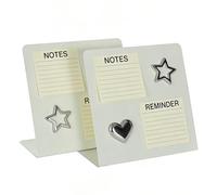 2 Pack Magnet Board, Tableau d'affichage magnétique pour les tables, Tableau d'affichage magnétique métallique, Suport d'affichage magnétique pour les tables à la maison (Blanc, M (Pack of 2))