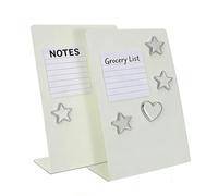 2 Pack Magnet Board, Tableau d'affichage magnétique pour les tables, Tableau d'affichage magnétique métallique, Suport d'affichage magnétique pour les tables à la maison (Blanc, L (Pack of 2))