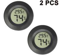 2-Pack Mini Hygromètre Thermomètre Numérique LCD Moniteur Intérieur -pour Humidificateurs Déshumidificateurs Serre