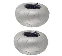 2 Pack Roues de Ballon de Plage en Sable, Pneus 205X115mm pour Chariot de Kayak, Roues de Remplacement, Large Bande de Roulement en PVC, Pneus Gonflables pour Transport de Plage et de Camping