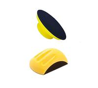 2 Packs 5 inch Inch Hand Sanding Blocks Mouse Shaped and Round for Hook and Loop Sanding Pad Disk,Ideal for Woodworking,Home Furniture Restoration and Automotive Body