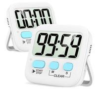 2 Packs de Minuteurs Numériques pour la Cuisine blanc