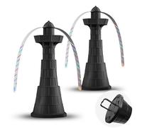 2 Packs de Ventilateur Anti-Mouches Multifonctionnels, Utilisable sur Table ou Accroch, avec 4x Barres Rflchissantes