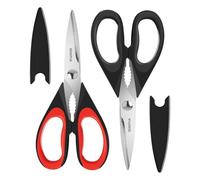2 Paires Ciseaux de Cuisine Tout Usage, Ciseaux Cuisine Acier Inoxydable | Robustes pour Viande, Poisson, Volaille, Herbes, Lavables au Lave-vaisselle