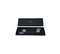 2 paires de baguettes de sushi faites main -Baguettes ESS japonaises - Vaisselle à sushis - Baguettes naturelles réutilisables bois noir et élégant (bois) (Ocean Blue)