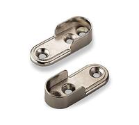2 Paires de Supports de Tringle à Vêtements 30 x 15 mm à Visser à l'Intérieur de l'Armoire Tube d'Armoire Barre de