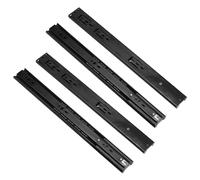 2 paires Glissière pour Tiroir avec Amortisseur à Sortie Totale, Coulisse de tiroir Soft Close, Charge 45kg, 400mm