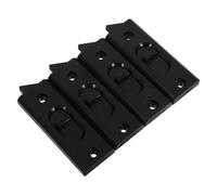 2 Paires Loquet de Fenêtre à Ressort pour Coulissante, Noir | Plastique et Métal, Double Trous, Installation Facile, Retrofit à Enclenchement, Stabilité du Châssis