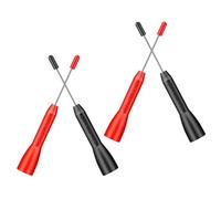 2 Paires Sondes de Test Multimètre 2mm Nickelées 600 V 10 A | Laiton et Acier Inoxydable, Mesure Non Invasive, Surface Lisse, Format Compact pour Câbles et Dépannage Électrique