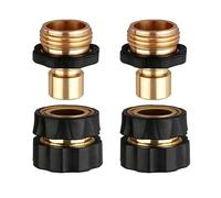 2 Paires Upgrade Stainless Steel Garden Hose Quick Connector Fittings, Raccord Tuyau D'arrosage Rapide 3/4 Pouce, Connecteur De Robinet En Laiton Jardin Raccord Rapide anti-fuites Pour 3/4 Pouce