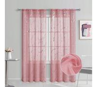2 Panneaux De Rideaux Modernes En Gaze Décorative Thermique Isolée En Polyester, Écran De Fenêtre À Design De Ligne, Idéal Pour Le Salon Et La Chambre À Coucher 100*200,132*160,100*130,140*260,132*213