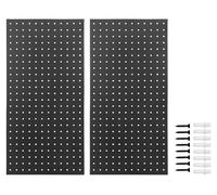 2 panneaux muraux métalliques, 61 x 30,5 cm, organiseur modulaire en acier pour outils, pour garage, établi, atelier