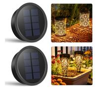 2 panneaux solaires de remplacement, diamètre 8,2 cm, pour lampes de jardin, étanches IP65