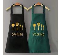 2 paquets/1 paquet Tablier de cuisine premium imperméable et anti-taches, avec poches pour ustensiles, taille ajustable, parfait pour une utilisation dans les cafés, les restaurants et les cuisines do